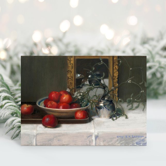 Tarjeta Manzanas y Mistletoe | Lucie R. A. Laridon (Subido por el creador)