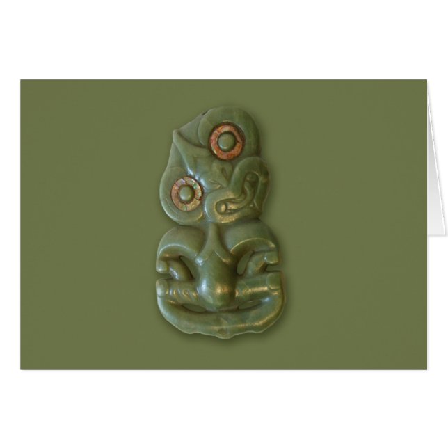 Tarjeta maorí de Hei-Tiki (Anverso (Horizontal))