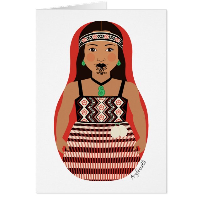 Tarjeta Māori, Matryoshka de Nueva Zelandia (Frente)
