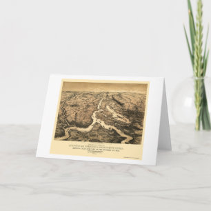 Tarjeta Mapa 1861 de Ohio y del río Misisipi