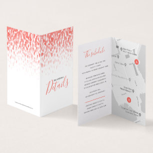 Tarjeta Mapa coralino del horario del arte de la huésped