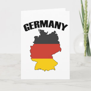Tarjeta Mapa de Alemania - Bandera alemana - Viajes de Deu