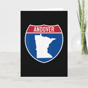 Tarjeta Mapa de Andover Minnesota Señal de carretera inter
