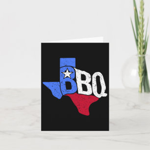 Tarjeta Mapa De Bandera Estatal Y Bbq Texas