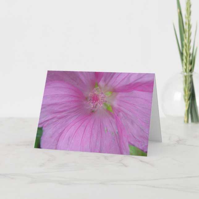 Tarjeta Mapa de bienvenida del centro de la flor morada, e (Anverso)