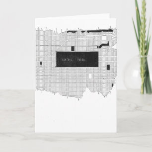 Tarjeta Mapa de Central Park Nueva York 1880, en blanco de