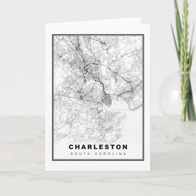 Tarjeta Mapa de Charleston (Anverso)