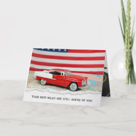 Tarjeta Mapa de Chevy Car para la jubilación de 1955