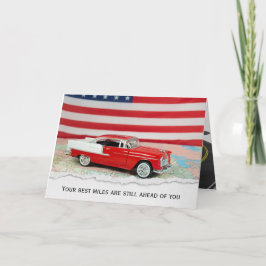 Tarjeta Mapa de Chevy Car para la jubilación de 1955