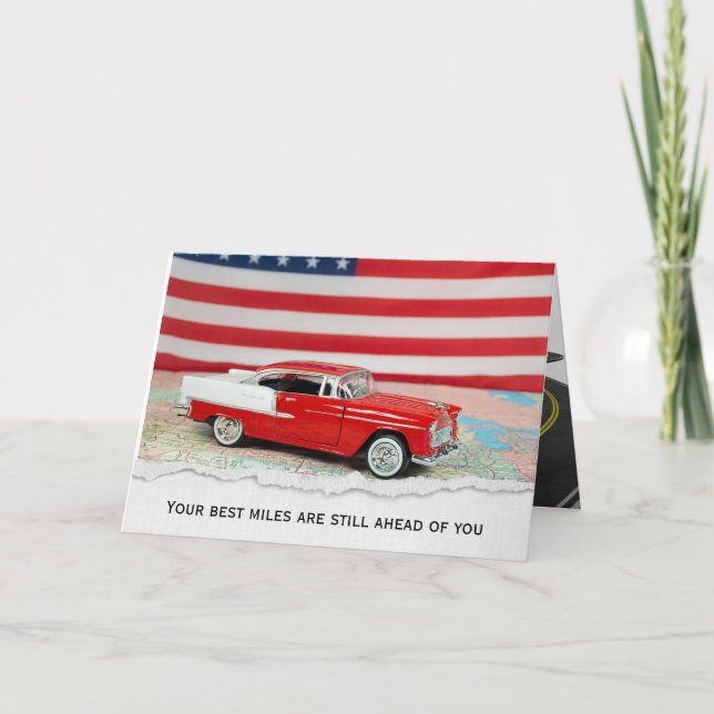 Tarjeta Mapa de Chevy Car para la jubilación de 1955 (Anverso)