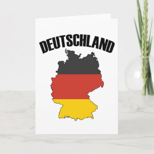 Tarjeta Mapa de Deutschland - Bandera alemana - Viajes de 