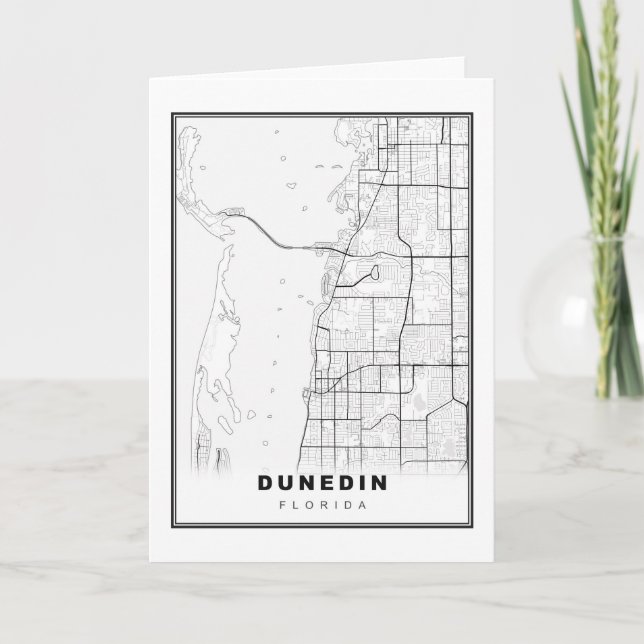 Tarjeta Mapa de Dunedin (Anverso)