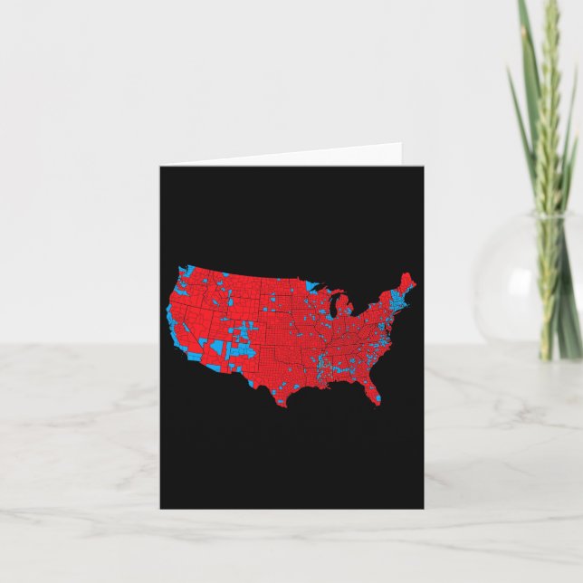 Tarjeta Mapa de elecciones de Estados Unidos 2024 Presiden (Anverso)
