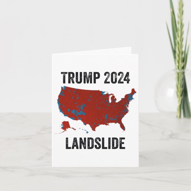 Tarjeta Mapa de elecciones sin precedentes de Trump 2024 g (Anverso)