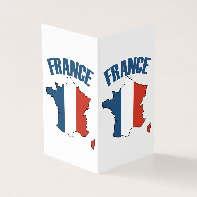 Tarjeta Mapa de Francia - Bandera francesa (Exterior)