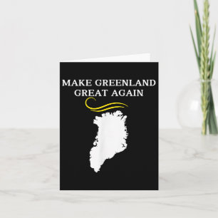 Tarjeta Mapa de Groenlandia con el pelo de Trump