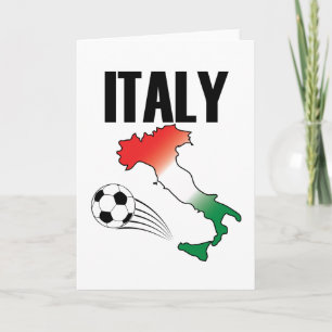 Tarjeta Mapa de hinchas de fútbol de Italia Bola de futbol