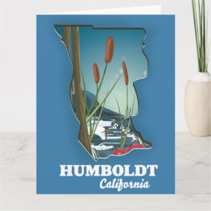 Tarjeta mapa de Humboldt california