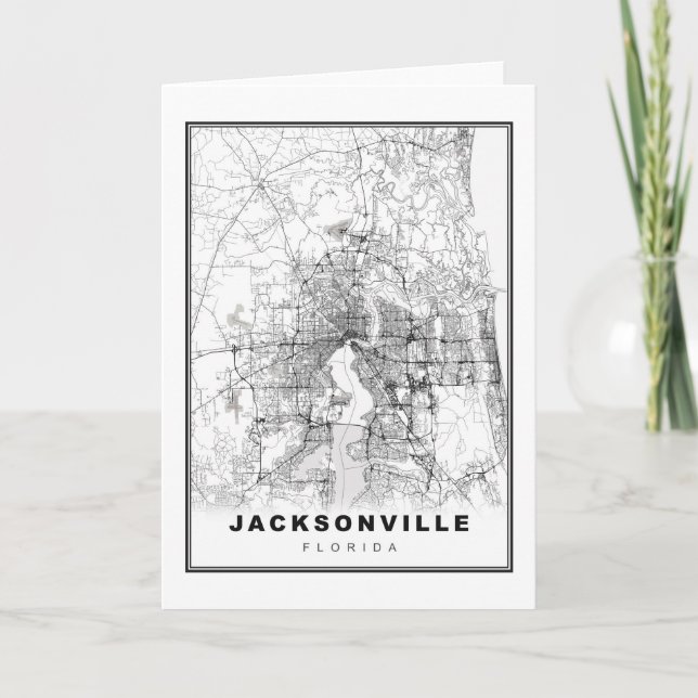 Tarjeta Mapa de Jacksonville (Anverso)