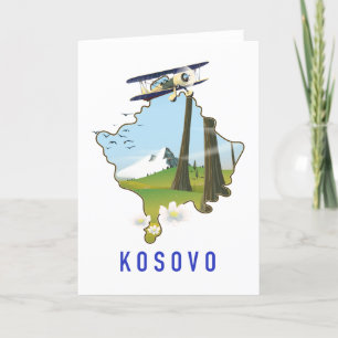 Tarjeta Mapa de Kosovo