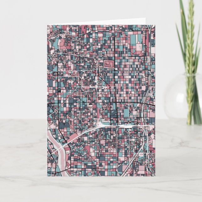 Tarjeta Mapa de Kyoto Japón (Anverso)