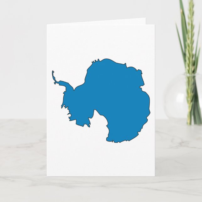 Tarjeta Mapa de la bandera antártica (Anverso)
