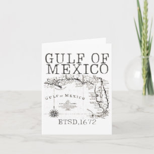 Tarjeta Mapa De La Bandera Del Golfo De México De Estados
