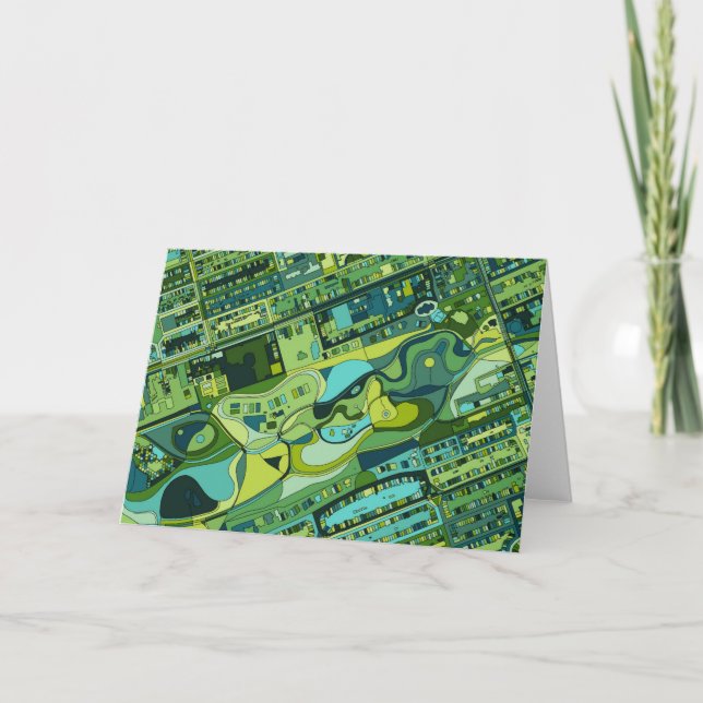 Tarjeta Mapa de la estructura de la ciudad de Amsterdam (Anverso)