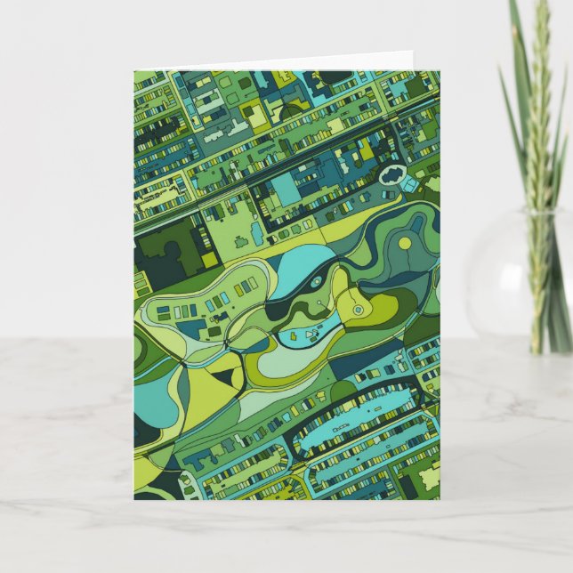 Tarjeta Mapa de la estructura de la ciudad de Amsterdam (Anverso)