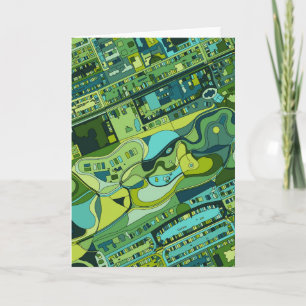 Tarjeta Mapa de la estructura de la ciudad de Amsterdam