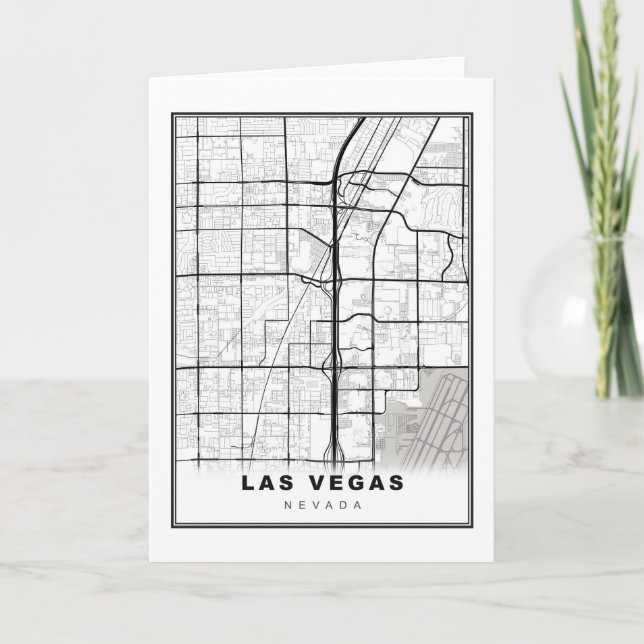 Tarjeta Mapa de la Franja de Las Vegas (Anverso)