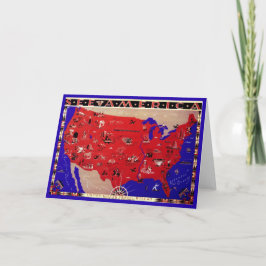 Tarjeta Mapa de la Oficina de Viajes de los Estados Unidos