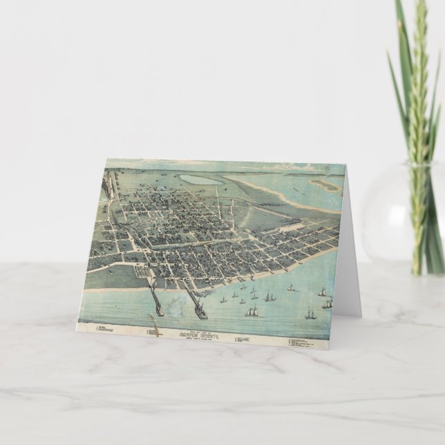 Tarjeta Mapa de la opinión del ojo de pájaro de Corpus (Anverso)