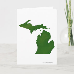 Tarjeta Mapa de Michigan