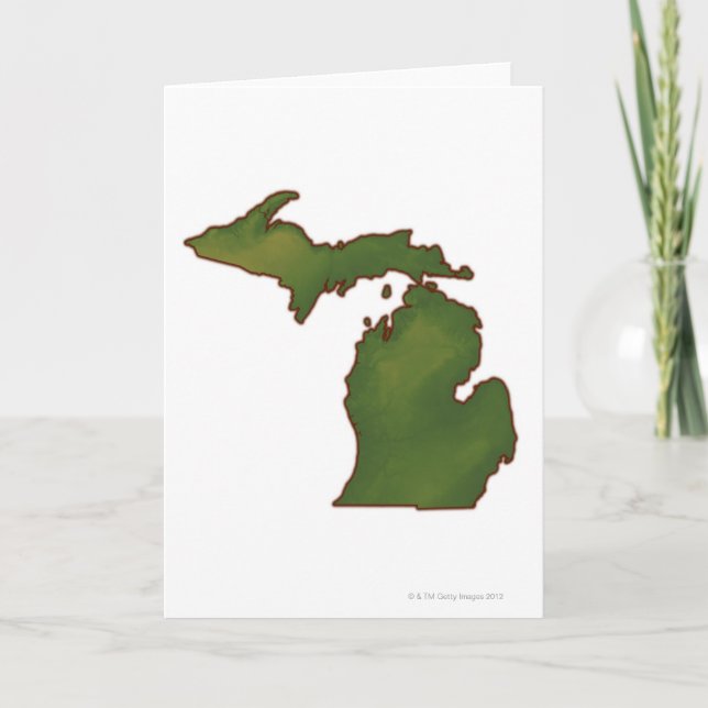 Tarjeta Mapa de Michigan 4 (Anverso)