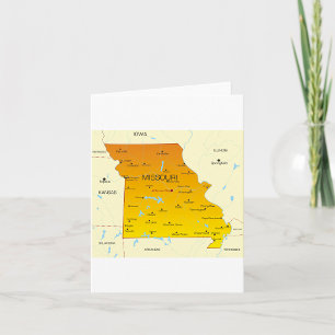 Tarjeta Mapa De Misuri