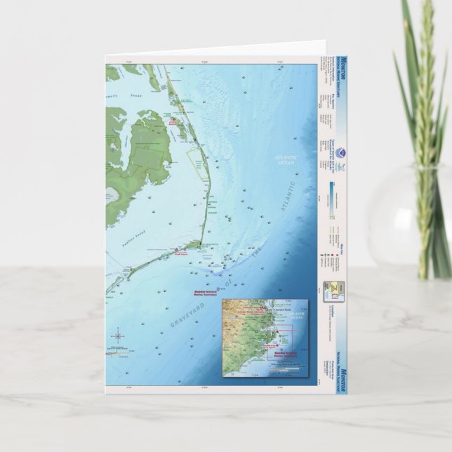 Tarjeta Mapa de Outer Banks (Anverso)