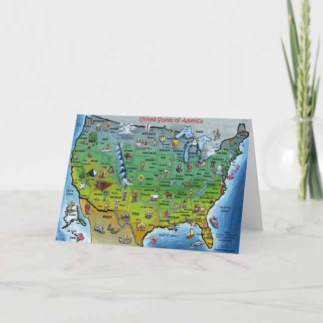 Tarjeta Mapa de Personalizados de EE.UU. (Anverso)
