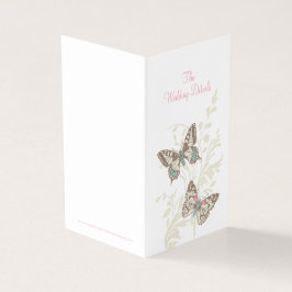 Tarjeta Mapa de programación de dos bodas rosados de marip