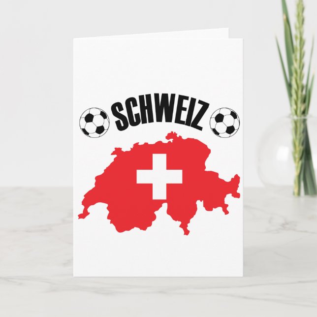 Tarjeta Mapa de Schweiz Fussball Suiza (Anverso)