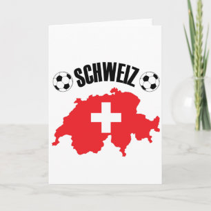 Tarjeta Mapa de Schweiz Fussball Suiza