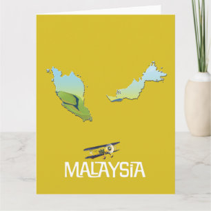 Tarjeta Mapa de viaje de Malasia