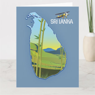 Tarjeta Mapa de viajes de Sri Lanka