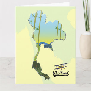 Tarjeta Mapa de viajes de Tailandia