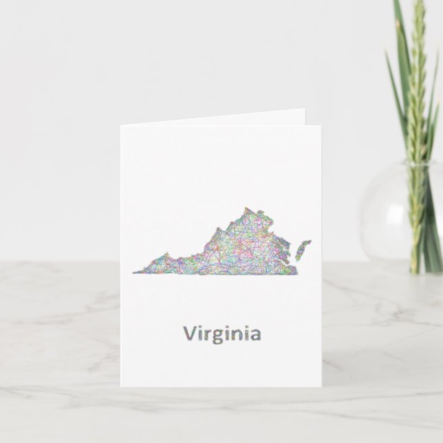 Tarjeta Mapa de Virginia (Anverso)