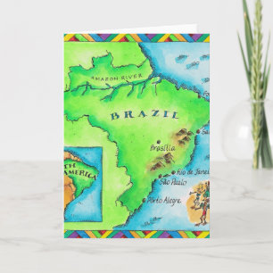 Tarjeta Mapa del Brasil
