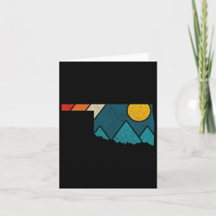 Tarjeta Mapa del estado de la época de Oklahoma Montañas r