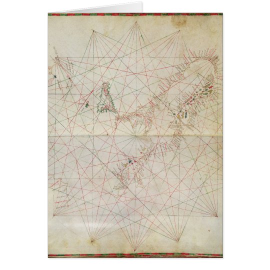 Tarjeta Mapa del mar adriático