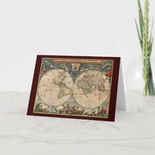 Tarjeta Mapa del mundo de Nova Totius Terrarum Orbis