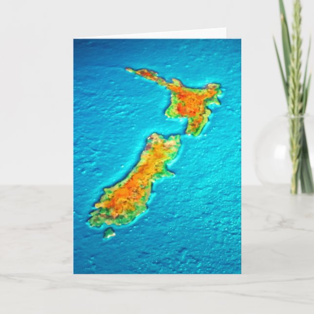 Tarjeta mapa del nz (Anverso)